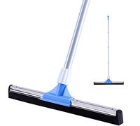 YONILL Spazzola lavavetri per pavimenti in calcestruzzo - Scopa con manico lungo per pavimenti in piastrelle, in schiuma resistente, per garage, doccia, cucina, finestre, vetro, moquette e peli di