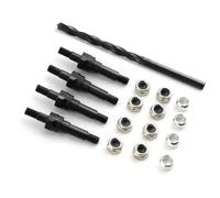 YONMFRDS per Arrma 1/8 per Kraton 6S per Typhon per Outcast 1/7 1/10 4WD Acciaio al Carbonio Anteriore Posteriore Supporti Ammortizzatori Universali Ricambi Auto RC Parti Aggiornamento RC(Black)