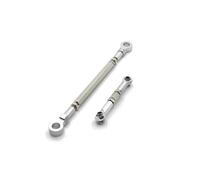 YONMFRDS per HuangBo ZP1001 ZP1002 ZP1003 ZP1004 1/10 Collegamento Dell'asse Anteriore in Metallo Aggiornamento Asta dello Sterzo Ricambi Auto RC Accessori Sostituzioni Parti Aggiornamento RC(Silver)