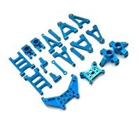 YONMFRDS per MJX 14301 14302 1/14 Braccio Sospensione Metallo Tazza Sterzo Barra Collegamento Set Torre Ammortizzatori Accessori Auto RC Aggiornamenti Sostituzioni Parti Aggiornamento RC(Blue)