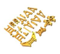 YONMFRDS per MJX 14301 14302 1/14 Braccio Sospensione Metallo Tazza Sterzo Barra Collegamento Set Torre Ammortizzatori Accessori Auto RC Aggiornamenti Sostituzioni Parti Aggiornamento RC(Yellow)