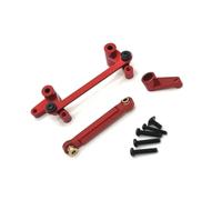 YONMFRDS per Wltoys 144016 144018 1/14 Gruppo Sterzo Metallo Braccio Servo Set Barre Collegamento RC Ricambi Auto Accessori Aggiornamenti Sostituzioni Uso Parti Aggiornamento RC(Red)