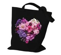 YONMLEDO Borsa Tote In Tela Stampata Borsa a tracolla for piante da donna con fiori di campo acquerello Borsa a tracolla con fiori di campo lavanda rosa margherita Nuova borsa for pendolari