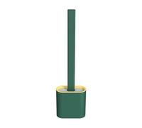 YONMLEDO Scopino E Supporto per Toilette Scopino for WC Semplice spazzolino for Pulizia WC Senza punzonatura da Pavimento/Parete(Green)
