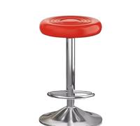 YONMLEDO Sgabelli Bar Sedia da bar Sgabello alto for ascensore domestico Reception cassiere Girevole(Red B)
