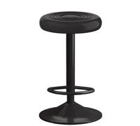 YONMLEDO Sgabelli Bar Sedia da bar Sgabello alto for ascensore domestico Reception cassiere Girevole(Black A)