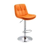 YONMLEDO Sgabelli Bar Sedia da bar Sgabello girevole con registratore di cassa con schienale alto e leggero(Orange)