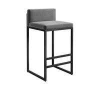 YONMLEDO Sgabelli Bar Sgabello da bar Golden Light Home Seggiolone Poltrona in ferro(75 Grey 1 High)