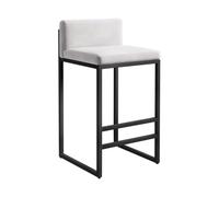 YONMLEDO Sgabelli Bar Sgabello da bar Golden Light Home Seggiolone Poltrona in ferro(Height 45 White 1)