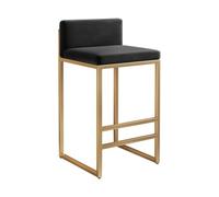 YONMLEDO Sgabelli Bar Sgabello da bar Golden Light Home Seggiolone Poltrona in ferro(Height 65 Black 2)