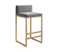 YONMLEDO Sgabelli Bar Sgabello da bar Golden Light Home Seggiolone Poltrona in ferro(Height 65 Grey 2)