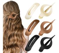 YONOY 6 fermagli per capelli piatti, 2 stili francesi per capelli spessi e sottili, fermagli per capelli a coccodrillo da 11,9 cm, per donne e ragazze, clip per capelli a becco d'anatra a tenuta forte