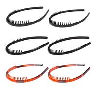 YONOY 6 pezzi fasce per capelli sottili in plastica con pettine a denti fitti per donne fasce per capelli antiscivolo per capelli da donna fasce