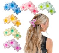 YONOY 6 pezzi fermagli per capelli a forma di fiore per donna, fermagli per capelli a forma di fiore antiscivolo per donna, fermaglio per capelli
