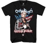 YONQI Cody Rhodes - Maglietta da adulto con scritta "American Nightmare Wrestling", Nero , L