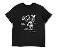 Yonqi Women Grunge Gothic Bear Tops Print Harajuku Korean Unisex 100% Cotton Short-Sleeve T-Shirts Black XXL