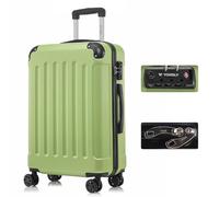 YONSLY Valigia da Viaggio con Lucchetto TSA e Cerniera Premium, Guscio Rigido, 4 Ruote a 387°, Lucchetto a Combinazione, Maniglia Telescopica (Verde frutta, L)