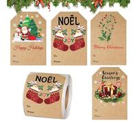 Yonuaret Adesivi Di Natale - Adesivo Decorativo Festivo,Etichette Per Nomi Natalizie Festive - Per Feste Creazioni Celebrazioni Casa Vacanza Festival Famiglia Stagionale Confezionamento Scuola
