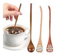 Yonuaret Cucchiaio per Miele a d'Ape - Mestolo per Miele con Manico Lungo 3 Pezzi,Utensile da Cucina Riutilizzabile per Mescolare Caffè,Per Matrimoni Casa Picnic all'Aperto e Raduni