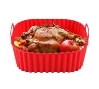 Yonuaret Fondi Per Friggitrice Ad Aria Riutilizzabili | Cestello Per Friggitrice Quadrato | Vassoio da Forno Antiaderente per Cucinare Arrostire Grigliare Pizza e Torte Ideale per Casa e Campeggio