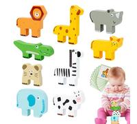 Yonuaret Gioco di Equilibrio Animali | di Legno per coordinazione e Divertimento | Bilanciamento abilità motorie Fine Gioco con Carte, 3 Anni per Bambini Ragazze Famiglia Compleanno Natale