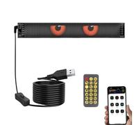 Yonuaret Occhi Animati LED per Parabrezza,Occhi LED Flessibili Parabrezza - Esterni Veicoli per Barre SUV RV Vetro Eventi Feste Negozi