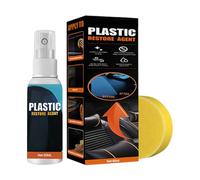 Yonuaret Rigenerante per Guarnizioni Auto,Agente Rinnovatore Anti-UV da 50 Ml - con Spugna Rigenerante per Cruscotto Auto | per Rivestimento Cruscotto Sedile Bracciolo Camion Tappezzeria Veicolo Moto