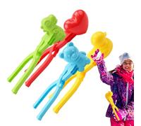 Yonuaret Set di 4 pinze per Palla di Neve, Palla di Neve, a Forma di Cuore, a Forma di, per Bambini, Giochi Invernali, per Bambini e Adulti