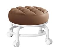 Yonuaret Sgabello Rullo, Sgabello Girevole Con Ruote, Sgabello Da Sella Con Rotazione 360° Sede Rullo In Pelle PU Basso Rotonda, Sgabelli Per Massaggio, Domestico