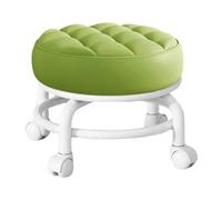 Yonuaret Sgabello Rullo, Sgabello Girevole Con Ruote, Sgabello Da Sella Con Rotazione 360° Sede Rullo In Pelle PU Basso Rotonda, Sgabelli Per Massaggio, Domestico