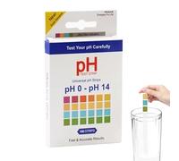 Yonuaret Strisce Ph per test su urina e saliva, carta per test Ph,Ph 0-14 Striscia indicatore Ph - Strisce Ph Carta per test Ph 100 strisce per saliva, sapone, urina, alimenti, liquidi, acqua con