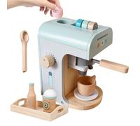 Yonuaret Toy Coffee Maker per bambini | cucina giochi in legno macchina da caffè giocattolo | da cucina per ragazzi di compleanno | casa aula sala giochi viaggi Kita
