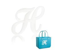 Yonuni Ciondoli a forma di lettera per borsa Bogg, graziosi lettere dell'alfabeto, compatibili con tutti i modelli originali e semplici borse meridionali, accessori da spiaggia in gomma, 4.06*4.06inch