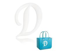 Yonuni Ciondoli a forma di lettera per borsa Bogg, graziosi lettere dell'alfabeto, compatibili con tutti i modelli originali e semplici borse meridionali, accessori da spiaggia in gomma, 4.41*3.27inch