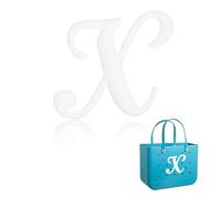 Yonuni Ciondoli a forma di lettera per borsa Bogg, graziosi lettere dell'alfabeto, compatibili con tutti i modelli originali e semplici borse meridionali, accessori da spiaggia in gomma, 3.74*3.35inch