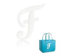 Yonuni Ciondoli a forma di lettera per borsa Bogg, graziosi lettere dell'alfabeto, compatibili con tutti i modelli originali e semplici borse meridionali, accessori da spiaggia in gomma, 3.54 x 3.94 x