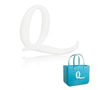 Yonuni Ciondoli a forma di lettera per borsa Bogg, graziosi lettere dell'alfabeto, compatibili con tutti i modelli originali e semplici borse meridionali, accessori da spiaggia in gomma, 3.94*3.54inch