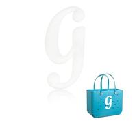 Yonuni Ciondoli a forma di lettera per borsa Bogg, graziosi lettere dell'alfabeto, compatibili con tutti i modelli originali e semplici borse meridionali, accessori da spiaggia in gomma, 3.94*1.77