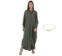 YOOCHUENG Abito Preghiera per Donne Musulmana Taglie Grandi,Vestito Islamico Abaya | Elegante Comodi | Morbidi Leggeri, Lavabili in Lavatrice | per l'Eid, la Vita Quotidiana,i Matrimoni