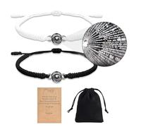 YOOCHUENG Bracciali Coppia con Proiezione Ti Amo in 100 Lingue, Braccialetto in Corda Intrecciata Abbinato per Fidanzato/Fidanzata/Marito/Moglie, Regalo San Valentino & Anniversario