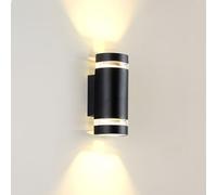 YOOCHUENG Luce da Esterno a Parete Moderno Luci da Parete Esterne Nere LED Lampada per Porta d'Ingresso, IP65 Applique per Esterni Luce del Portico,Lampadina Inclusa