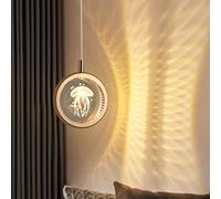 YOOCHUENG Luce di Cristallo Moderno e Semplice Tri Color Illuminazione a Sospensione Lampada da Soffitto Art Déco Luci LED a Soffitto per Camera da Letto,Cucina,Soggiorno,Oro,Medusa