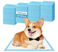 Yoodriy 100 Pezzi Tappetini Igienici per Cani e Cuccioli 60cmx60 cm, Traversine Assorbenti a 6 Strati, Superficie a Asciugatura Rapida, Anti-Fuga e Controllo Odori