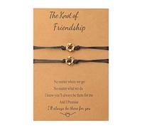 YOOESTORES82 Braccialetti dell'amicizia per migliori amici, braccialetti a lunga distanza per ragazze, regali di amicizia per donne e amici, braccialetto abbinato regalo di compleanno, adjustable