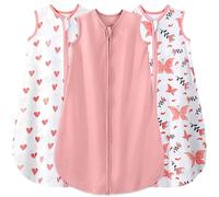 Yoofoss Set di 2 Sacco Nanna per Neonate, 0.5 TOG Ideale per i Mesi Estivi, Ultra-Morbido e Leggero 100% Cotone Sacco Nanna per Neonati