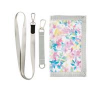 Yoogain Acquerello Art Leaves Light Red Blue portafogli di carta per gli uomini regali per giovane borsa pop con cordino, acquerello arte foglie luce rosso blu, 1 size, Moda