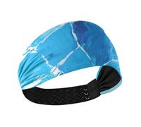 Yoogain Arte astratta quadrata Splash Ink blu antiscivolo? fascia titolare elastico sudato bande per atletica sport allenamenti corsa sport atletici sport atletici