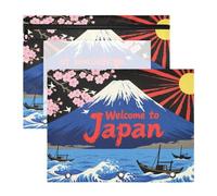 Yoogain Astuccio adorabile a 3 fori per raccoglitori a 3 anelli, confezione da 2 articoli per studenti in classe, benvenuti in Giappone Scenery Culture