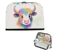 Yoogain Astuccio organizer per matite di grande capacità, con scomparti per penne, per ragazzi e adolescenti, università, solo una ragazza che ama lo yak