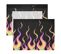 Yoogain Astuccio per matite con finestra trasparente, tasca a 3 fori per raccoglitori a 3 anelli, confezione da 2 pezzi, per studenti di he scorre e giraffa, colorata